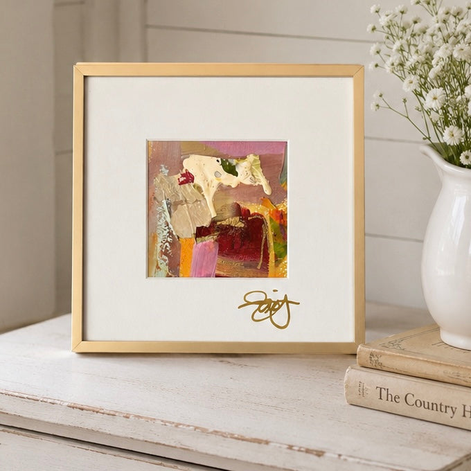 POSITIVEVLY PERFECT FRAMED ABSTRACT PAINTING