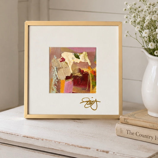 POSITIVEVLY PERFECT FRAMED ABSTRACT PAINTING