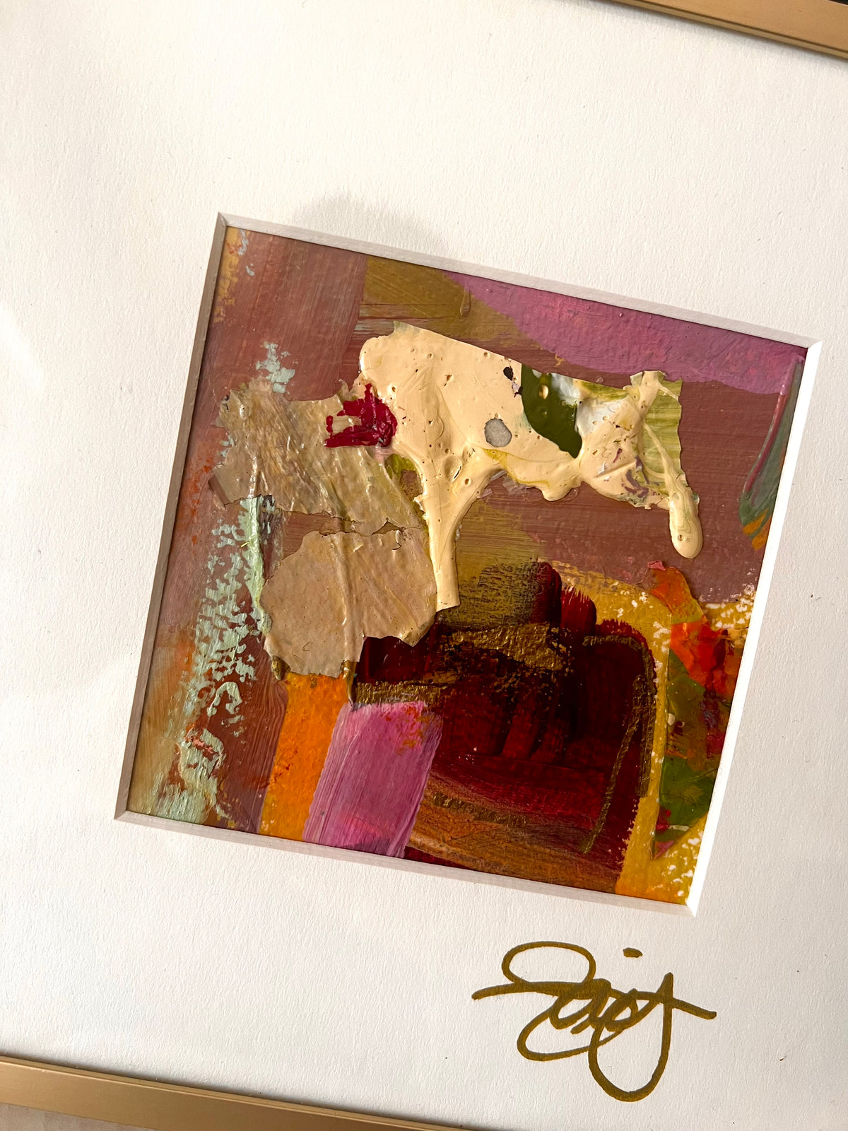 POSITIVEVLY PERFECT FRAMED ABSTRACT PAINTING