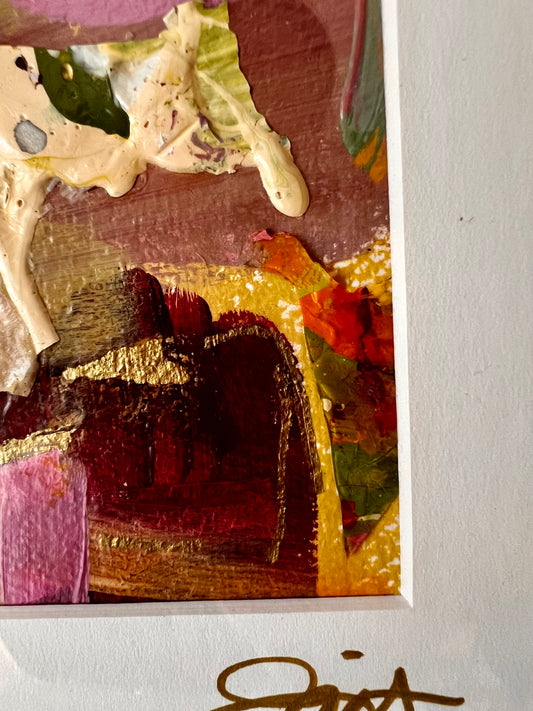 POSITIVEVLY PERFECT FRAMED ABSTRACT PAINTING