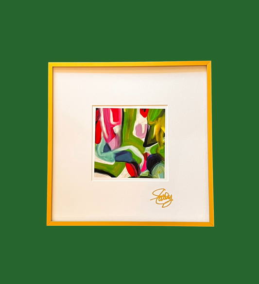 BAREFOOT IN THE GRASS MATTED ART PRINT